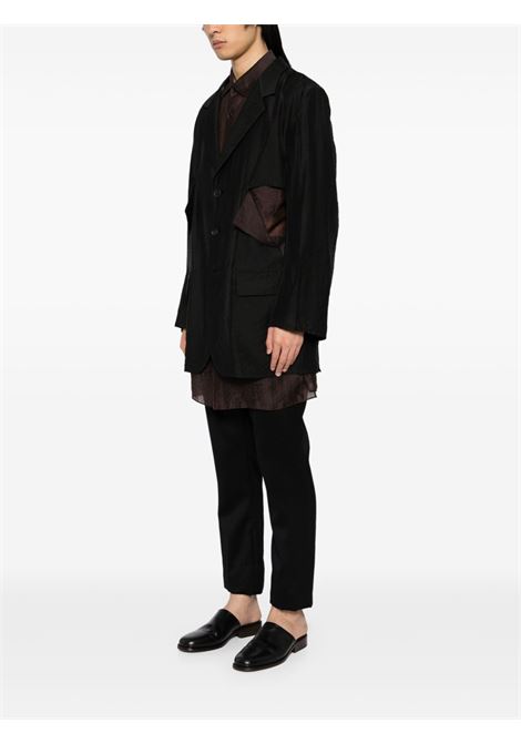 Blazer con dettaglio cut-out in nero Yohji yamamoto - uomo Yohji Yamamoto | HPJ812721